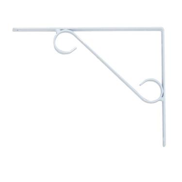 Imagem de Cantoneira Branca Suporte De Parede Prateleira Em S 30X25Cm