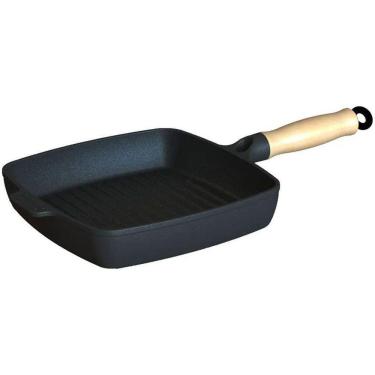 Imagem de Frigideira Bistequeira Estriada em Ferro Fundido 22x22Cm