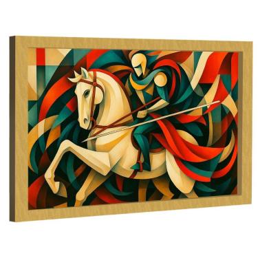Imagem de Quadro Decorativo São Jorge Em Abstrato