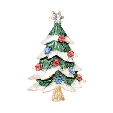 Imagem de Broche De Estrela De Strass Para Árvore De Natal, Alfinete Clássico Pa