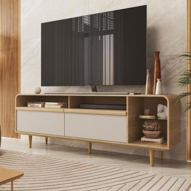 Imagem de Rack Organic 100% MDF para TV de até 80 Polegadas Pés em Madeira Maciç