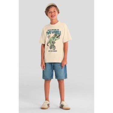 Imagem de Camiseta infantil menino de dinossauro em malha Brandili-Masculino
