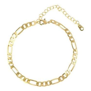Imagem de Pulseira Unisex Folheada A Ouro Semi Joia 4 Mm 20 Cm Dourado - De Cast