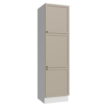 Imagem de Paneleiro 60 cm 3 Portas Branco/Crema Vik Madesa, Branco/Crema