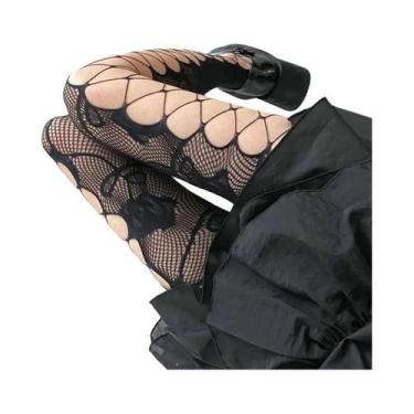 Imagem de Meias De Rede Góticas Femininas Lolita Com Padrão Y2K, Lingerie Sexy, 