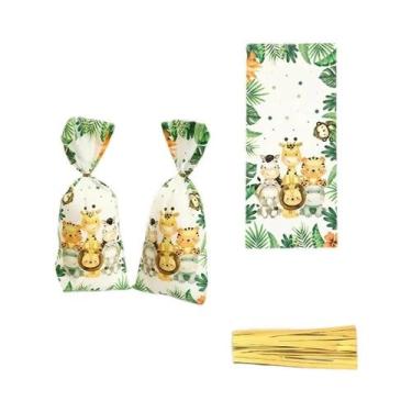 Imagem de Sacolas De Lembrancinhas Para Festa Infantil Tema Selva Safari Animais