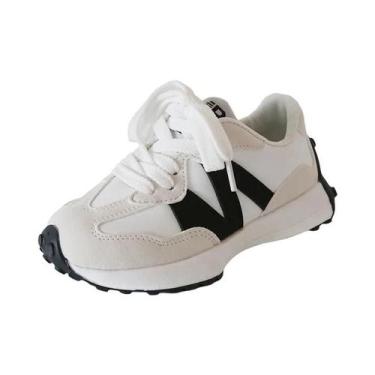 Imagem de Tênis De Couro Para Meninos E Meninas, Solado Macio Antiderrapante, Ca