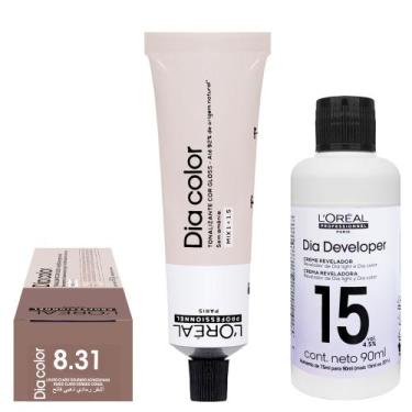 Imagem de Loreal Tonalizante Dia Color 8.31 Louro Claro Dourado Acinzentado 60g 