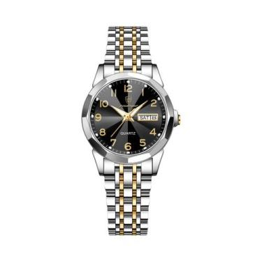 Imagem de Relógio De Quartzo Feminino À Prova d'Água Em Aço Inoxidável Luminoso 