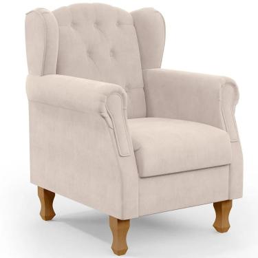 Imagem de Poltrona Decorativa Para Sala de Estar Yara P02 Suede - Lyam Decor