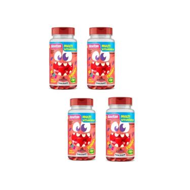 Imagem de Kit 4 Multivitaminico Kids 4x30 Gummys Sabor Framboesa Unilife-Unissex