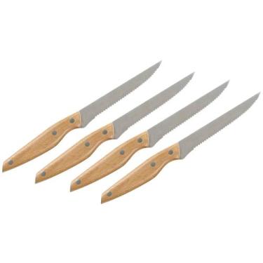 Imagem de Conjunto Facas Barbacoa Utilitária 5" 4 Peças - MOR, Inox e madeira, 4