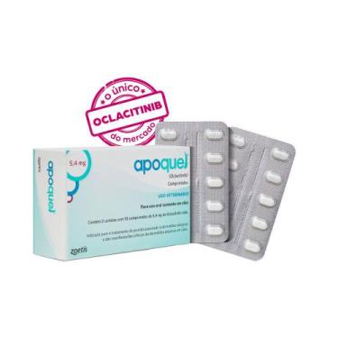 Imagem de Apoquel Zoetis Dermatológico para Cães com 20 Comprimidos 5,4mg