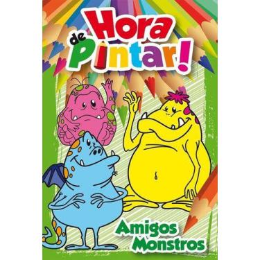 Imagem de Livro para colorir infantil hora de pintar - amigos monstros - RIDEEL