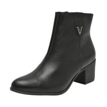 Imagem de Bota Feminina Couro Salto Baixo Bloco Confortavel Via Marte-Feminino