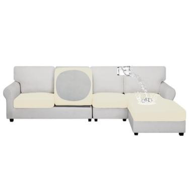 Imagem de Capas de almofada de sofá Easy-Going, impermeáveis, 4 peças, marfim