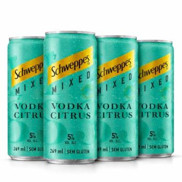 Imagem de Kit 4 SCHWEPPES Vodka & Citrus 269ml - Drink Pronto