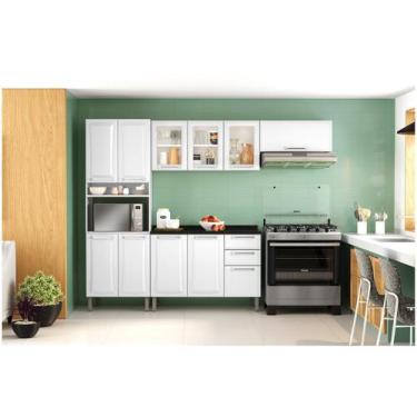 Imagem de Cozinha Completa Branca em Aço 3 Peças Tarsila com 3 Vidros com entrad