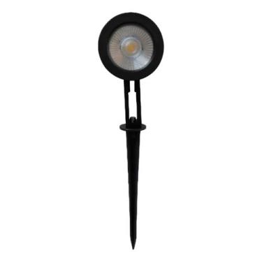 Imagem de Luminária led espeto jardim spotlight spike 3w 3000k bivolt preto bran