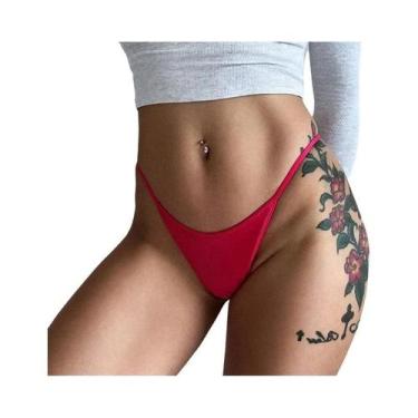 Imagem de Calcinhas Tanga De Cintura Baixa Com Estampa De Leopardo Para Meninas,