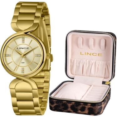 Imagem de Kit Relógio Feminino Lince - LRGH301L30 C1KX