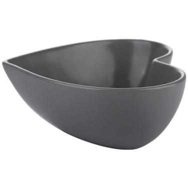 Imagem de tigela/Bowl Coração Lovely Porcelana Cinza 580ml -L Hermitage - L'Herm
