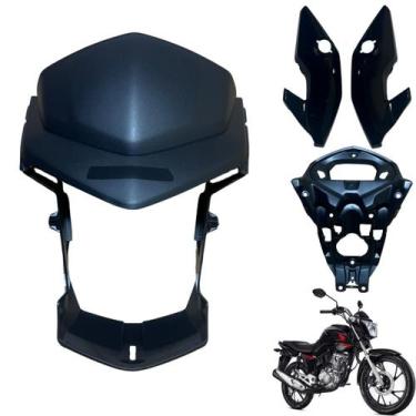 Imagem de Kit Frontal Farol Cg Fan 160 2016 até 2021 / Máscara Par de Bananinha 