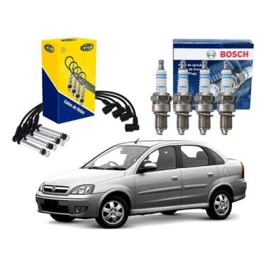 Imagem de Kit Vela Cabo Marelli Corsa Novo Sedan 1.0 Flex 2005 A 2012 - Bosch