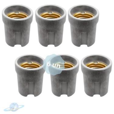 Imagem de Kit 6 Soquetes E27 Cônico Para Lâmpada Comum Sem Fio - Unity Hope