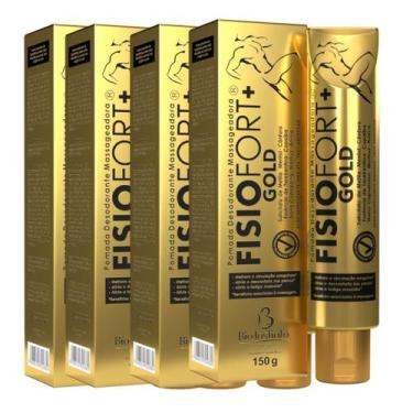 Imagem de Kit 4 Pomada Desodorante Massageadora Fisiofort + Gold 150g - Bio Inst