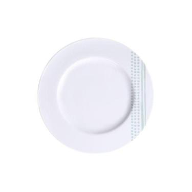 Imagem de Prato Sobremesa Tramontina Monocroma Em Porcelana Decorada 21 Cm