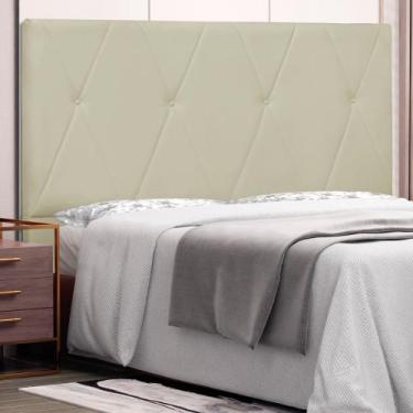 Imagem de Cabeceira Estofada Cama Box Casal Queen Size Aquilla 160cm Corano Bege
