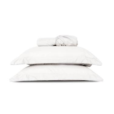 Imagem de Jogo de Lençol Cama Slim Casal Queen 03 Peças Percal 200 Fios - S & L 