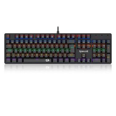 Imagem de Teclado Mecânico Gamer Redragon Valheim Rainbow, Switch Brown, ABNT2, Preto - K608-R (P...