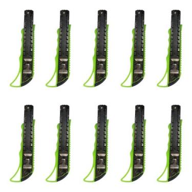 Imagem de Kit Com 10 Unidades Estilete Verde Lâmina 6 Polegadas Largo - Idea