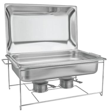 Imagem de Rechaud Inox Tramontina 9,06L com Fogareiro 64x33x24cm Banho Maria Buf