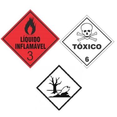 Imagem de Placas simbologias 30 x 30cm - para carga perigosa - marca plastcor - 