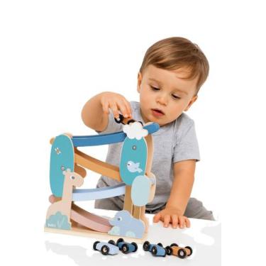 Imagem de Brinquedo Educativo de Madeira Torre com Carrinhos Buba
