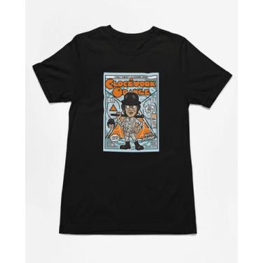 Imagem de Camiseta Poster Pop Style Inspiração Laranja Mecânica Estampa DTF 100%