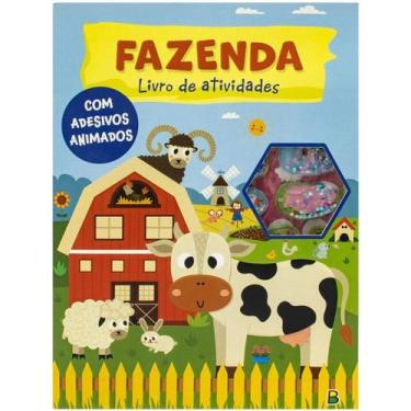 Imagem de Livro De Atividades Infantil Adesivos Animados Fazenda - Todo Livro