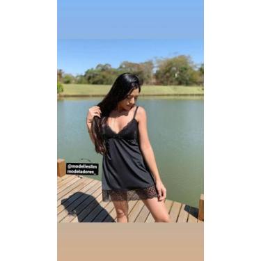 Imagem de Camisola Amamentação Renda - Modelle , Rose, GG