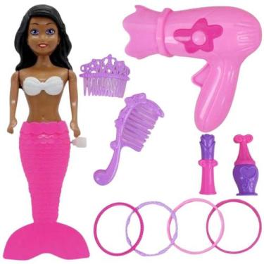 Imagem de Kit 2Un infantil brinquedo menina boneca a corda nada verdade banheira