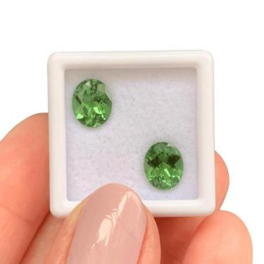 Imagem de Turmalina Verde Oval Par 3,28ct - ENE2ESE
