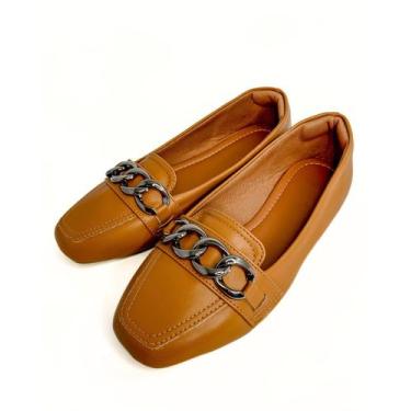 Imagem de Mocassim Sapatilha Feminino Confortável com Detalhe - Própria, Caramel