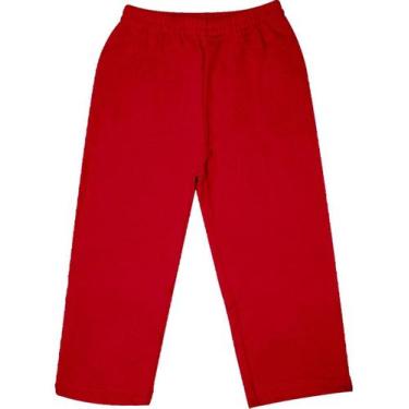 Imagem de Calça Infantil Moletom Menino Inverno - anjo da mamãe, Vermelho, 8