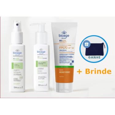 Imagem de Sabonete + Tonico + Protetor Solar Fps70 Kit Antiacne Bioage