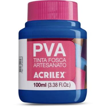 Imagem de Tinta PVA 100ML Azul Turquesa Pacote com 6 - Acrilex