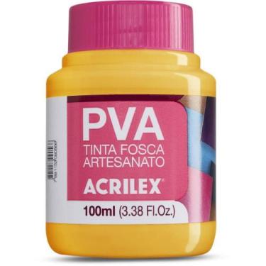 Imagem de Tinta PVA 100ML Amarelo Ouro - Pacote com 6 - Acrilex