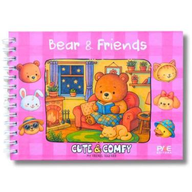 Imagem de Livro de Colorir Capa Dura Cute & Comfy - Bear e Friends - EDITORA PAE