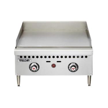 Imagem de Chapa Bifeteira a Gás GLP Vulcan VCRG24T Profissional Inox 25,4mm 2 Qu